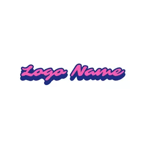 Logótipo Do Facebook Italic Shadowy Pink Wordart logo design