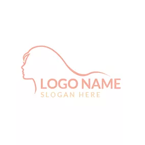 Fashion Brand Logo Jacinth Head and Beauty Girl logo design