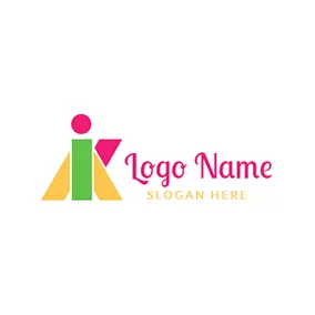 Logotipo A Jigsaw Puzzle and Colorful A K logo design