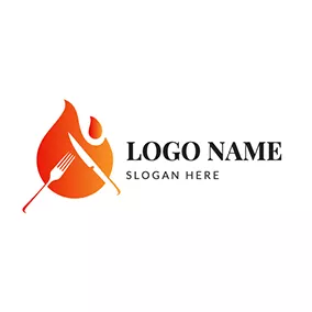 菜单 Logo Knife and Fork logo design