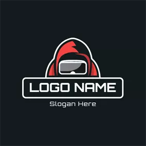 Gamer Logo Knight and Vr Glasses logo design