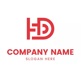 Hd Logo Ladder Abstract Combination Letter H D logo design