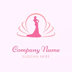 Pink Logo Lady In Splendid Attire logo design
