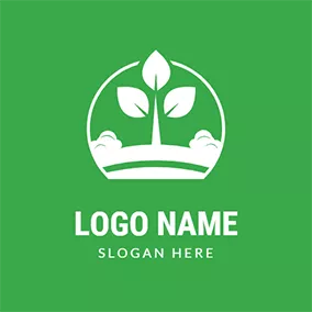 Green Logo Land and Tree logo design