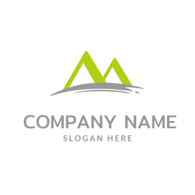 Landscape and Mountain Shaped Letter A logo design