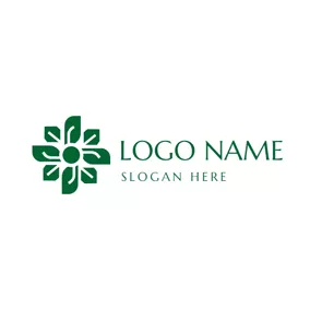Air Conditioning Logo Leaf and Air Conditioning Blade logo design