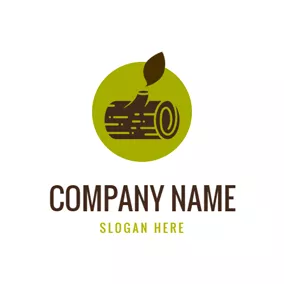 Draw Logo Leaf and Wood logo design