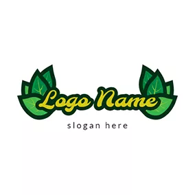 Green Logo Leaves Banner Jungle Logo logo design