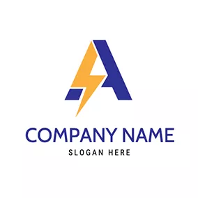 Flash Logo Letter A Combination Flash logo design