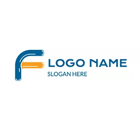 Logótipo F Letter F 3D Pipeline logo design