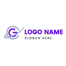 增长/生长 Logo Letter G Arrow and Galaxy logo design