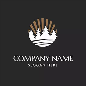 Forestry Logo Light and Thick Forest logo design
