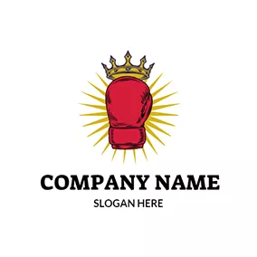 Glove Logo Light Glove Crown Boxer logo design