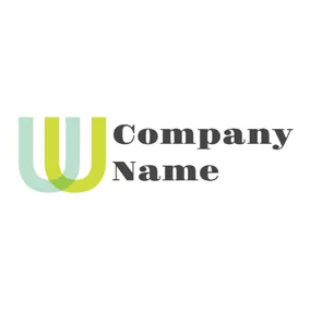 Logotipo W Light Green Letter W logo design
