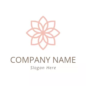 リサイクルのロゴ Light Pink Flower logo design