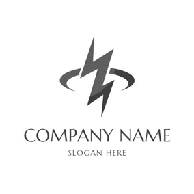 Electrician Logo Lightning Bolt and Thunder logo design