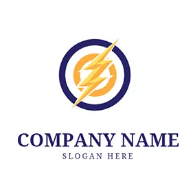 Light Logo Lightning Circle and Hero logo design