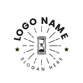 Light Logo Line Encircle Hourglass Design logo design