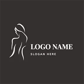 Body Logo Line Figure Beauty Female logo design