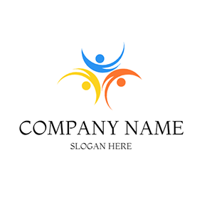 Communication Logo Line Figure Team Friend logo design