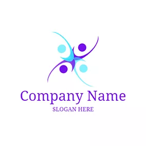 Design Logo Line Revolve Abstract Friend logo design