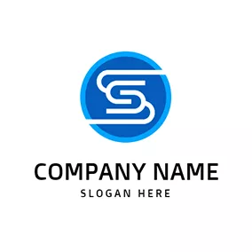 Logótipo S Line Roundness Letter S S logo design