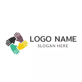 Logotipo De Asociación Linked Hand and Community logo design