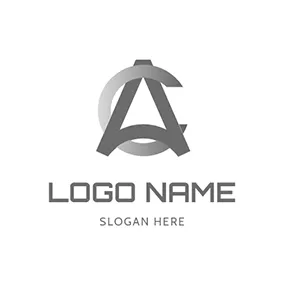 Letter A Logo Linked Intersect Letter A C logo design