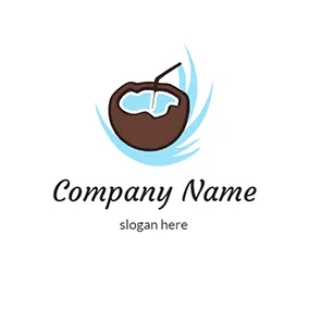 Coco Logo Liquid Coconut Milk Coco logo design