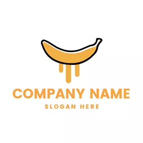 Flow Logo Liquid Simple Banana logo design