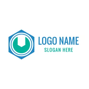 Blue Logo Little Green Tool logo design