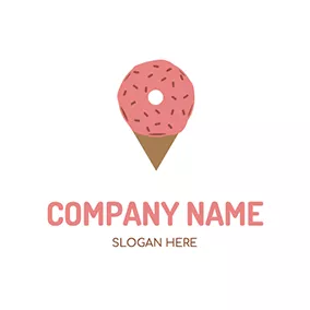 Drop Logo Location Drop Doughnut logo design