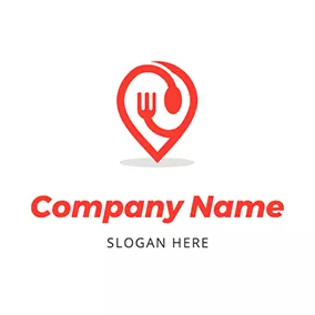 Food Delivery Logo Location Takeaway Icon logo design