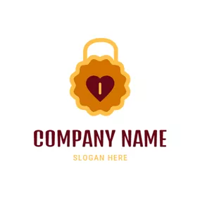 锁logo Lock Shape and Cookies logo design