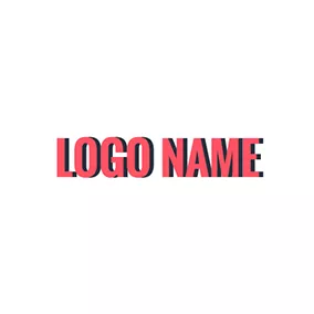 文字Logo Long Regular Shadowy Cool Text logo design