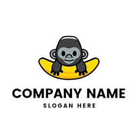 Logotipo De Gorila Lovely Baby Money Banana logo design