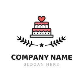 パン屋のロゴ Lovely Birthday Cake logo design