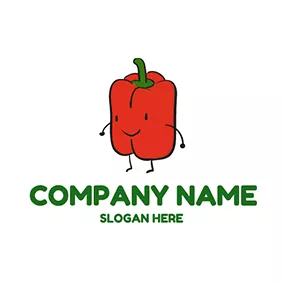 Chili Logo Lovely Cartoon Chili logo design