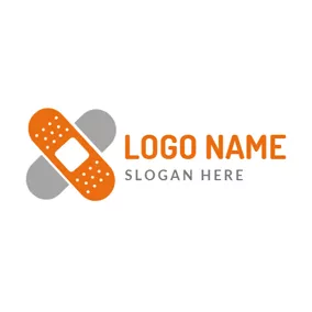 Xロゴ Lovely Orange Letter X logo design