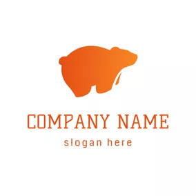 獾 Logo Lovely Outlined Bear logo design