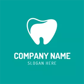 Caring Logo Lovely White and Green Teeth logo design