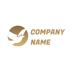 布谷鸟 Logo Lovely White Dove logo design