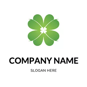 Ireland Logo Lucky Four Leaf Shamrock logo design
