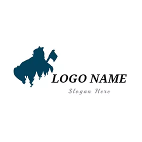 鋸子logo Lumberjack and Axe logo design
