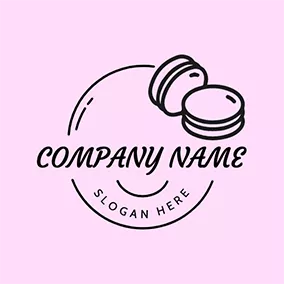 Design Logo Macaron Circle Cookie logo design