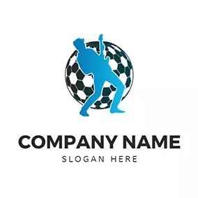 Logotipo De Hombre Man and Disco Ball logo design