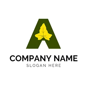 A Logo Maple Leaf and English Letter logo design