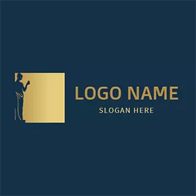 Female Logo Marble Statue logo design