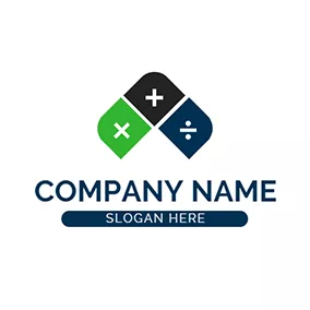 Divide Logo Math Rule Calculate Accounting logo design