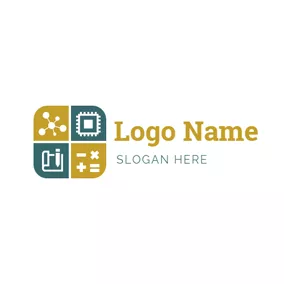 计算器 Logo Mathematical Symbol and Stem logo design